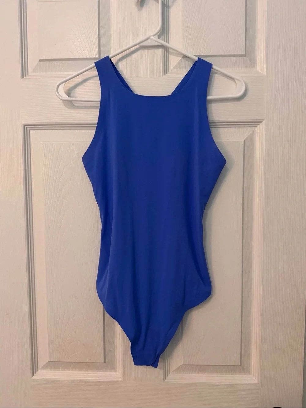 Blue One-Piece High-Neck Swimsuit - Women's Swim